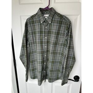 Roundtree & Yorke Gold Label Dress Shirt NonIron, Perfect Performance Plaid Sz M